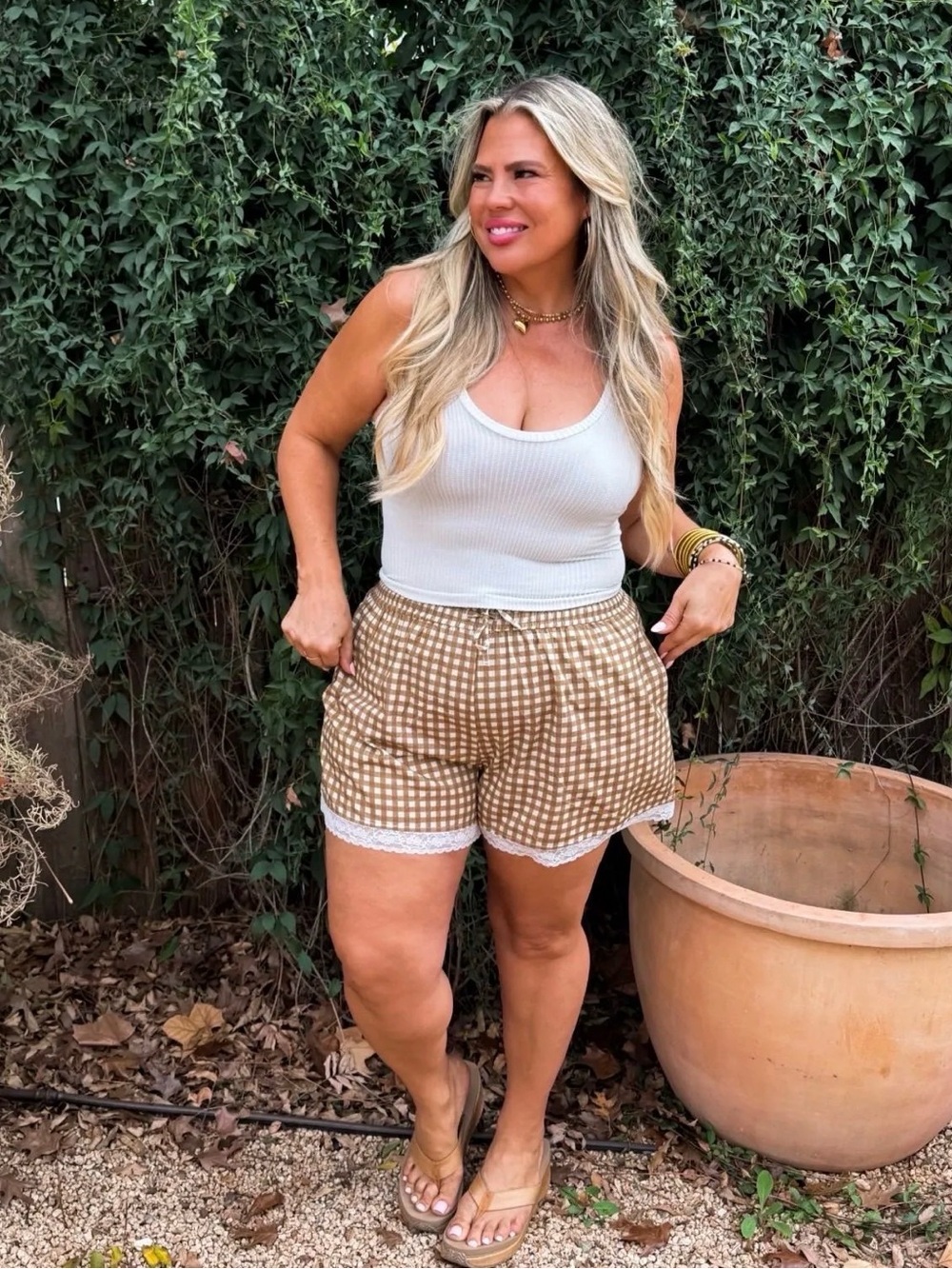 Blakeley Country Side Shorts in Brown Gingham